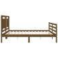 vidaXL Estructura cama y cabecero madera maciza marrón miel 200x200 cm vidaXL Estructura cama y cabecero madera maciza marrón miel 200x200 cm