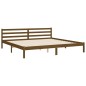 vidaXL Estructura cama y cabecero madera maciza marrón miel 200x200 cm vidaXL Estructura cama y cabecero madera maciza marrón miel 200x200 cm