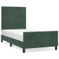 vidaXL Estructura cama con cabecero terciopelo verde oscuro 80x200 cm vidaXL Estructura cama con cabecero terciopelo verde oscuro 80x200 cm