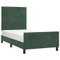 vidaXL Estructura cama con cabecero terciopelo verde oscuro 80x200 cm vidaXL Estructura cama con cabecero terciopelo verde oscuro 80x200 cm