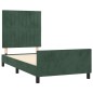 vidaXL Estructura cama con cabecero terciopelo verde oscuro 80x200 cm vidaXL Estructura cama con cabecero terciopelo verde oscuro 80x200 cm