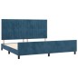 vidaXL Estructura cama con cabecero terciopelo azul oscuro 200x200 cm