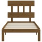 vidaXL Estructura de cama con cabecero madera maciza marrón miel vidaXL Estructura de cama con cabecero madera maciza marrón miel