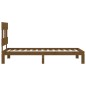 vidaXL Estructura de cama con cabecero madera maciza marrón miel vidaXL Estructura de cama con cabecero madera maciza marrón miel