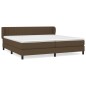 vidaXL Cama box spring con colchón tela marrón oscuro 200x200 cm vidaXL Cama box spring con colchón tela marrón oscuro 200x200 cm