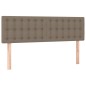 vidaXL Cama box spring con colchón tela gris taupe 140x190 cm vidaXL Cama box spring con colchón tela gris taupe 140x190 cm