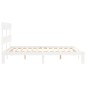 vidaXL Estructura de cama con cabecero madera maciza blanco 160x200 cm vidaXL Estructura de cama con cabecero madera maciza blanco 160x200 cm