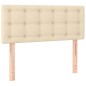 vidaXL Cama box spring con colchón tela color crema 100x200 cm vidaXL Cama box spring con colchón tela color crema 100x200 cm