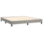 vidaXL Cama box spring con colchón terciopelo gris claro 180x200 cm vidaXL Cama box spring con colchón terciopelo gris claro 180x200 cm