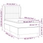 vidaXL Cama box spring con colchón tela gris taupe 90x190 cm vidaXL Cama box spring con colchón tela gris taupe 90x190 cm