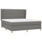 vidaXL Cama box spring con colchón tela gris oscuro 180x200 cm vidaXL Cama box spring con colchón tela gris oscuro 180x200 cm