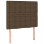 vidaXL Cama box spring con colchón tela marrón oscuro 80x200 cm vidaXL Cama box spring con colchón tela marrón oscuro 80x200 cm