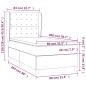 vidaXL Cama box spring con colchón tela color crema 80x200 cm vidaXL Cama box spring con colchón tela color crema 80x200 cm