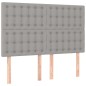 vidaXL Cama box spring con colchón tela gris claro 140x190 cm vidaXL Cama box spring con colchón tela gris claro 140x190 cm