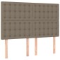 vidaXL Cama box spring con colchón tela gris taupe 140x200 cm vidaXL Cama box spring con colchón tela gris taupe 140x200 cm