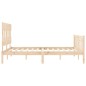 vidaXL Estructura de cama de matrimonio con cabecero madera maciza vidaXL Estructura de cama de matrimonio con cabecero madera maciza
