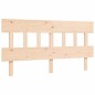 vidaXL Estructura de cama de matrimonio con cabecero madera maciza vidaXL Estructura de cama de matrimonio con cabecero madera maciza