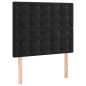 vidaXL Cama box spring con colchón terciopelo negro 90x200 cm