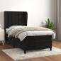 vidaXL Cama box spring con colchón terciopelo negro 80x200 cm vidaXL Cama box spring con colchón terciopelo negro 80x200 cm