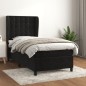 vidaXL Cama box spring con colchón cuero sintético negro 90x190 cm vidaXL Cama box spring con colchón cuero sintético negro 90x190 cm