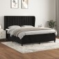 vidaXL Cama box spring con colchón terciopelo negro 180x200 cm vidaXL Cama box spring con colchón terciopelo negro 180x200 cm