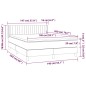 vidaXL Cama box spring con colchón tela color crema 140x200 cm vidaXL Cama box spring con colchón tela color crema 140x200 cm