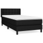 vidaXL Cama box spring con colchón tela negro 90x190 cm vidaXL Cama box spring con colchón tela negro 90x190 cm