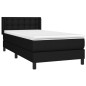 vidaXL Cama box spring con colchón tela negro 90x190 cm vidaXL Cama box spring con colchón tela negro 90x190 cm