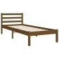 vidaXL Estructura cama con cabecero madera maciza marrón miel 90x200cm vidaXL Estructura cama con cabecero madera maciza marrón miel 90x200cm