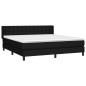vidaXL Cama box spring con colchón tela negro 180x200 cm vidaXL Cama box spring con colchón tela negro 180x200 cm
