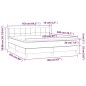 vidaXL Cama box spring con colchón tela marrón oscuro 160x200 cm