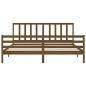 vidaXL Estructura cama y cabecero madera maciza marrón miel 200x200 cm