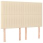 vidaXL Cama box spring con colchón tela color crema 140x200 cm