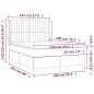 vidaXL Cama box spring con colchón tela color crema 140x200 cm