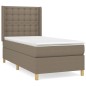 vidaXL Cama box spring con colchón tela gris taupe 80x200 cm vidaXL Cama box spring con colchón tela gris taupe 80x200 cm
