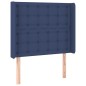 vidaXL Cama box spring con colchón tela azul 100x200 cm vidaXL Cama box spring con colchón tela azul 100x200 cm