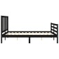 vidaXL Estructura de cama con cabecero madera maciza negro 160x200 cm vidaXL Estructura de cama con cabecero madera maciza negro 160x200 cm