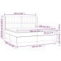 vidaXL Cama box spring con colchón cuero sintético capuchino 200x200cm vidaXL Cama box spring con colchón cuero sintético capuchino 200x200cm