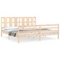 vidaXL Estructura de cama de matrimonio con cabecero madera maciza vidaXL Estructura de cama de matrimonio con cabecero madera maciza
