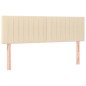 vidaXL Cama box spring colchón y luces LED tela crema 140x190 cm vidaXL Cama box spring colchón y luces LED tela crema 140x190 cm