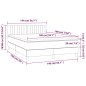vidaXL Cama box spring colchón y luces LED tela crema 140x190 cm vidaXL Cama box spring colchón y luces LED tela crema 140x190 cm