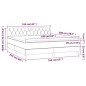 vidaXL Cama box spring colchón y luces LED tela crema 160x200 cm vidaXL Cama box spring colchón y luces LED tela crema 160x200 cm