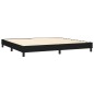 vidaXL Cama box spring colchón y luces LED tela negro 200x200 cm vidaXL Cama box spring colchón y luces LED tela negro 200x200 cm