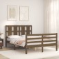 vidaXL Estructura cama y cabecero madera maciza marrón miel 140x200 cm vidaXL Estructura cama y cabecero madera maciza marrón miel 140x200 cm