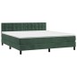 vidaXL Cama box spring colchón y LED terciopelo verde oscuro 180x200cm vidaXL Cama box spring colchón y LED terciopelo verde oscuro 180x200cm