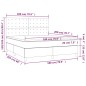 vidaXL Cama box spring colchón y luces LED tela gris claro 180x200 cm