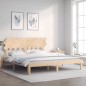vidaXL Estructura de cama de matrimonio con cabecero madera maciza vidaXL Estructura de cama de matrimonio con cabecero madera maciza
