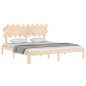 vidaXL Estructura de cama de matrimonio con cabecero madera maciza vidaXL Estructura de cama de matrimonio con cabecero madera maciza