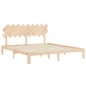 vidaXL Estructura de cama de matrimonio con cabecero madera maciza vidaXL Estructura de cama de matrimonio con cabecero madera maciza