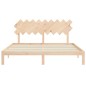 vidaXL Estructura de cama de matrimonio con cabecero madera maciza vidaXL Estructura de cama de matrimonio con cabecero madera maciza